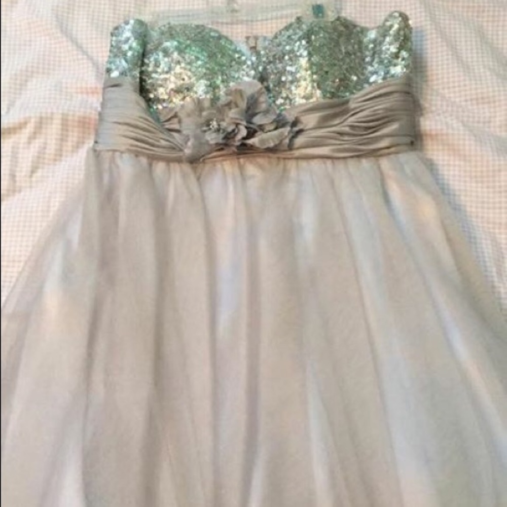 Silver Short Formal Dress